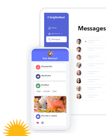 Parent app showing child updates at Learning Center Live Oak daycare in San Antonio Texas