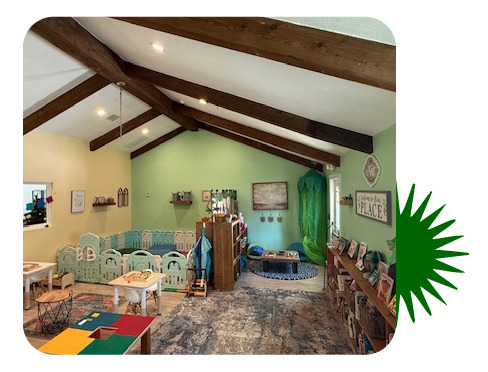 Warm Reggio inspired classroom at Learning Center Live Oak daycare San Antonio