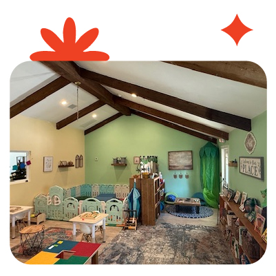 Preschool classroom interior with learning areas in Live Oak Texas